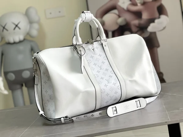 Vintage Canvas Leather Duffle Bag