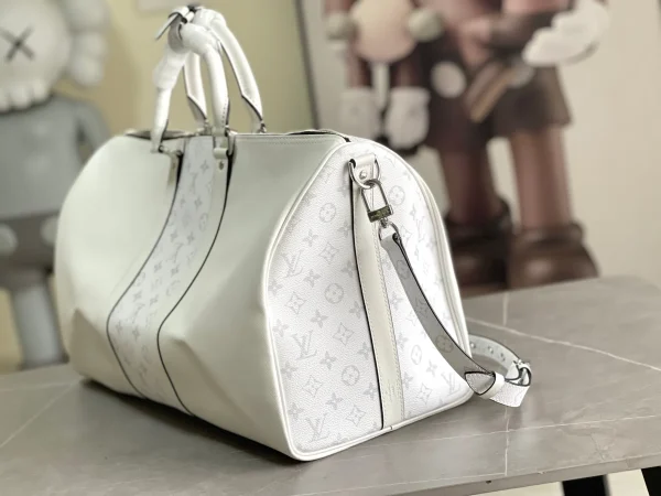 Vintage Canvas Leather Duffle Bag - Image 4