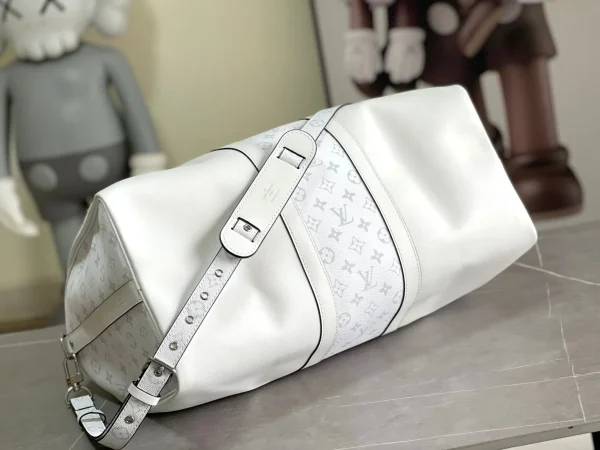 Vintage Canvas Leather Duffle Bag - Image 5