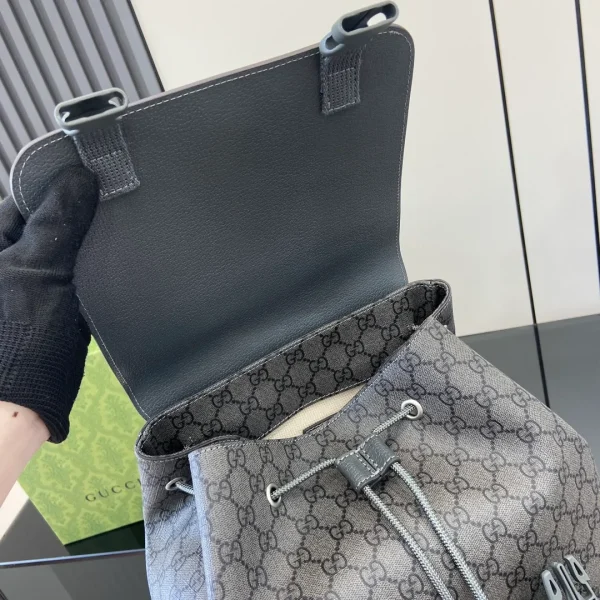 Brown leather gucci backpack outlet - Image 11
