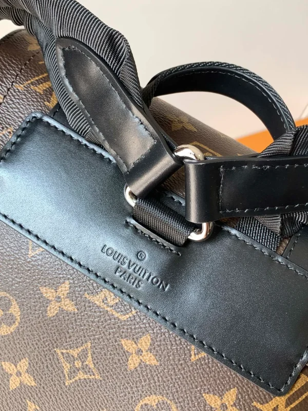 Christopher MM Backpack - Luxury Monogram Macassar Canvas Brown - Image 7