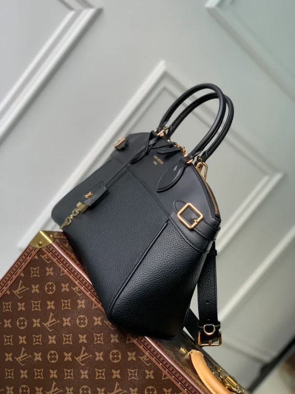 Designer Genuine Leather Medium Sized Shoulder Bags With Lock High Capacity Womens Handbag - Image 4