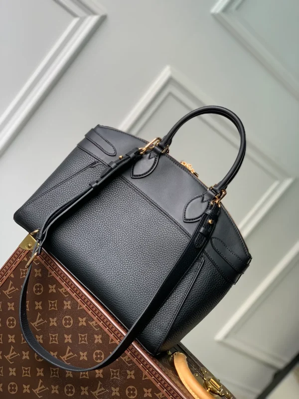 Designer Genuine Leather Medium Sized Shoulder Bags With Lock High Capacity Womens Handbag - Image 5