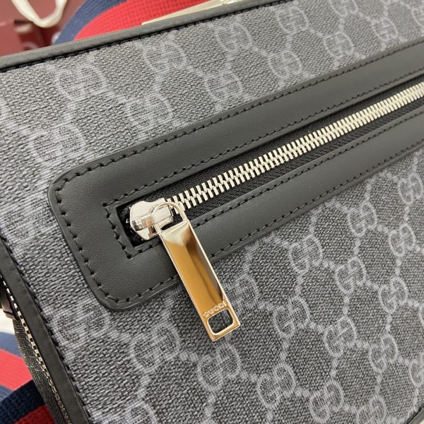 GG Black medium crossbody bag in black GG Supreme - Image 6