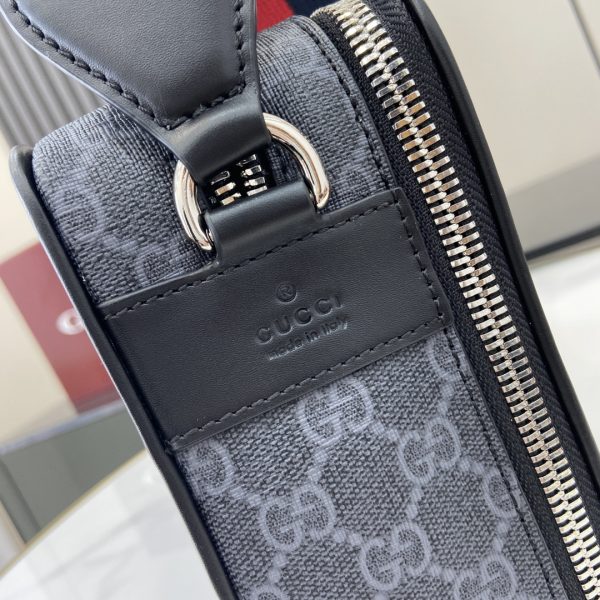 GG Black medium crossbody bag in black GG Supreme - Image 8