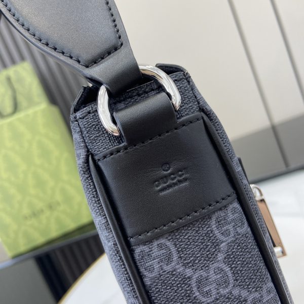 GG Black small messenger bag in black GG Supreme - Image 8