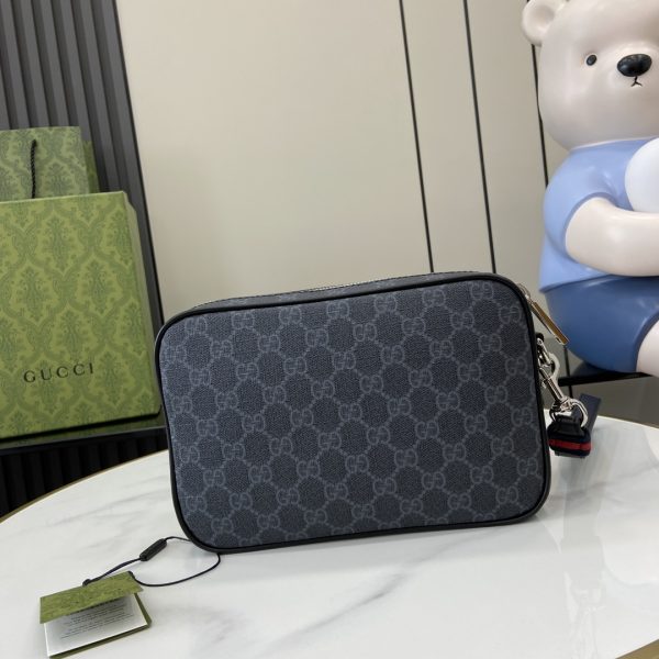 GG Black small pouch in black GG Supreme