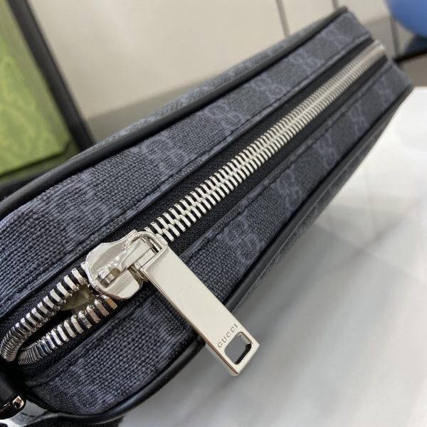 GG Black small pouch in black GG Supreme - Image 7