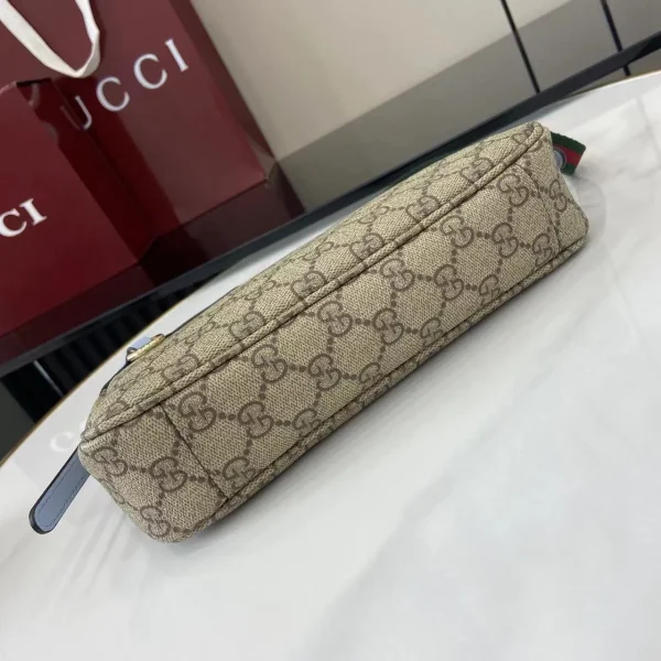 GG Emblem small shoulder bag in Beige GG Canvas - Image 6