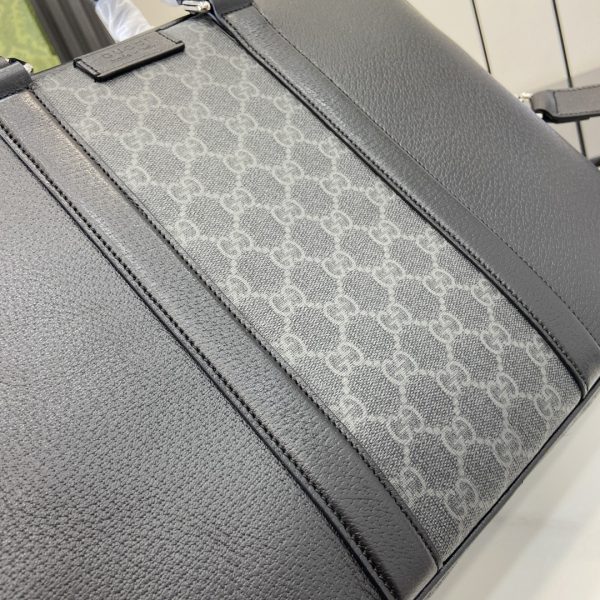 GG Supreme medium briefcase in Black GG Canvas - Image 8