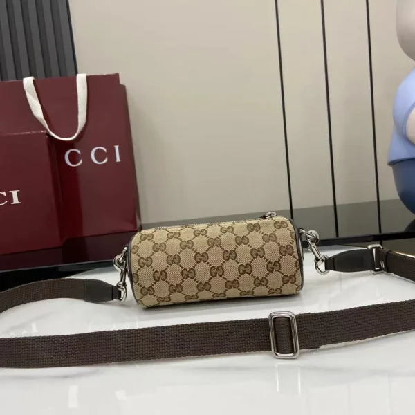 GG canvas mini bag in beige and brown GG canvas - Image 5