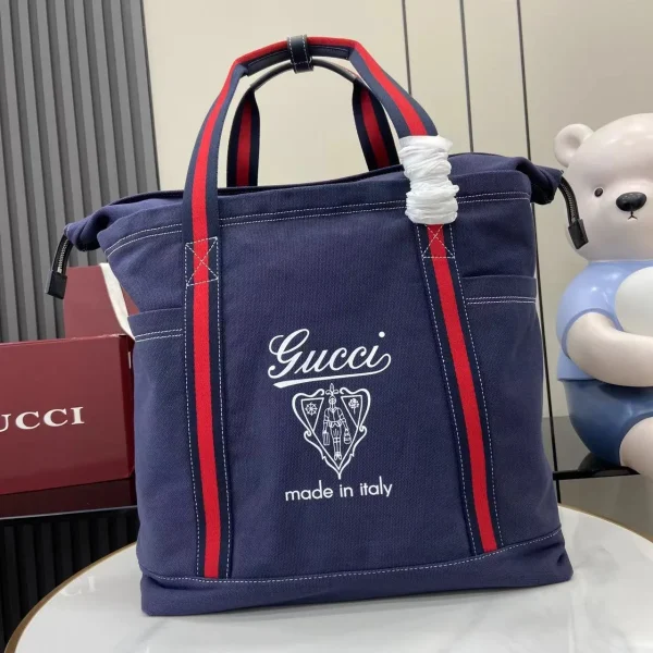 GUCCI tote bag canvas Navy