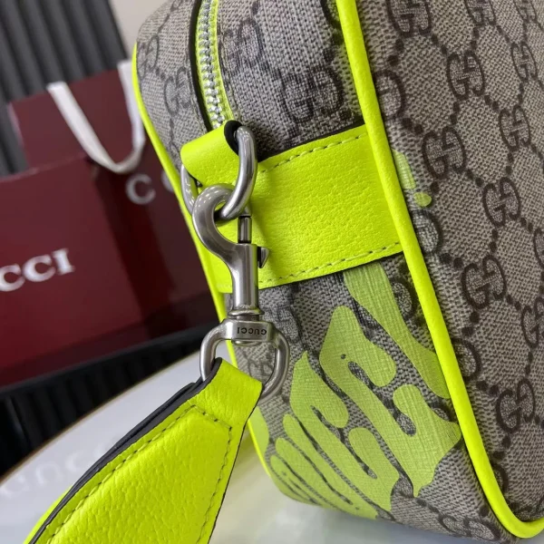 Bi-color small pouch in beige and dark brown Supreme Bag - Image 2