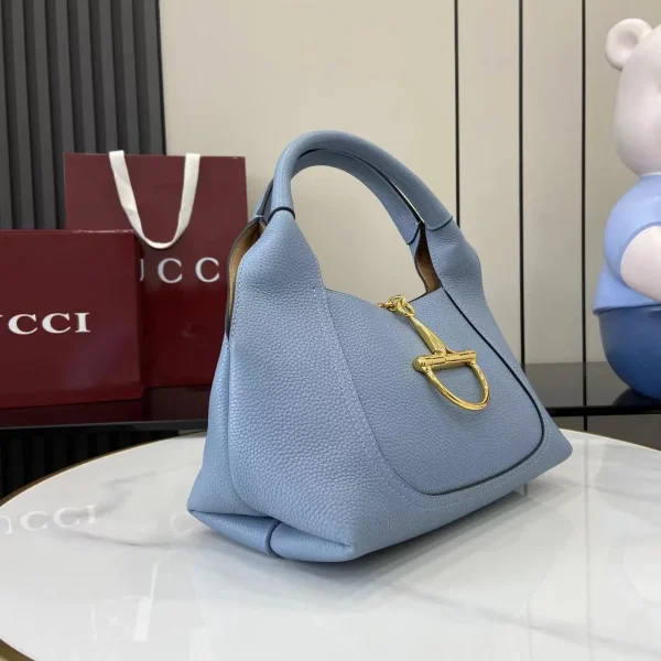 Gucci Softbit medium top handle bag in Grey Leather - Image 3