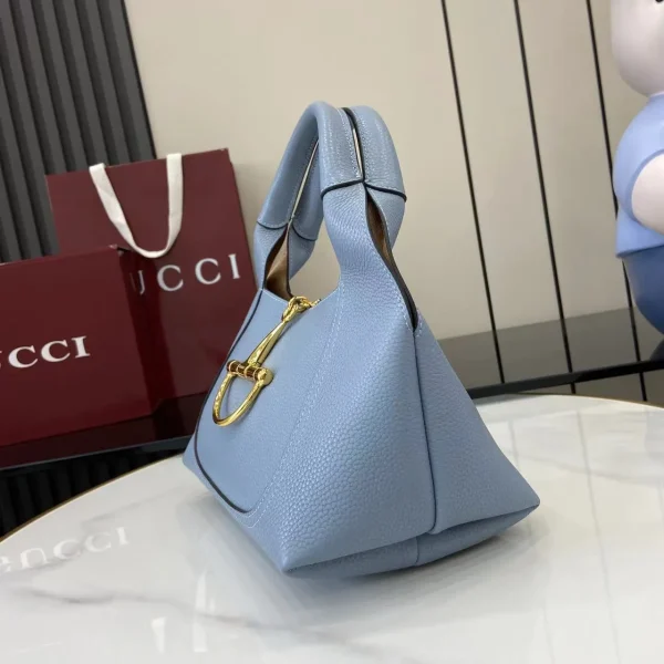 Gucci Softbit medium top handle bag in Grey Leather - Image 7
