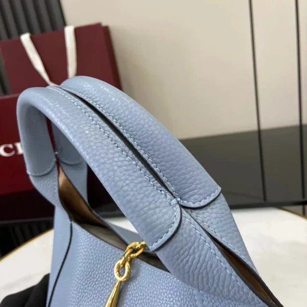 Gucci Softbit medium top handle bag in Grey Leather - Image 8
