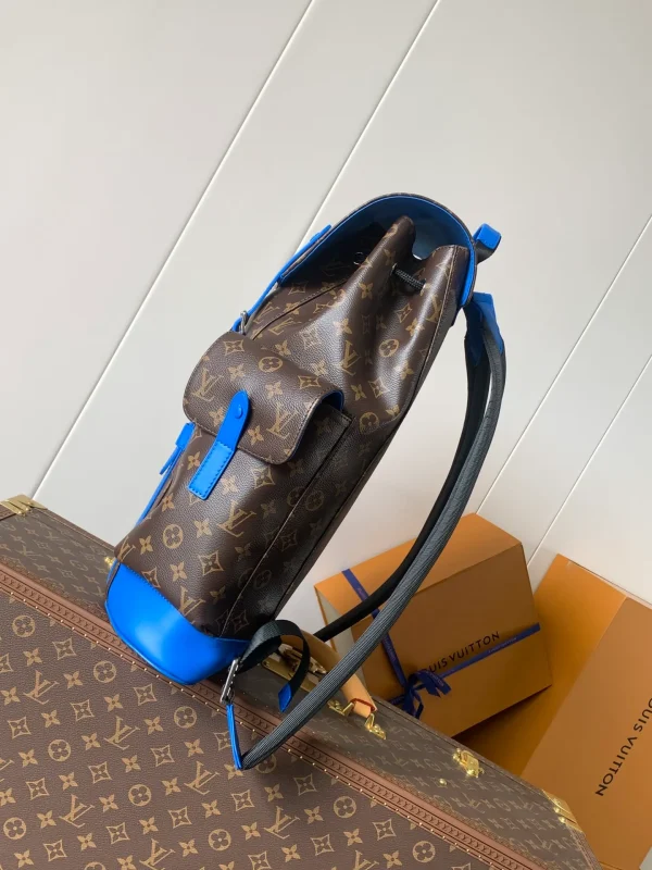 LOUIS VUITTON Christopher MM Monogram Macassar Canvas 'Brown Blue' - Image 3