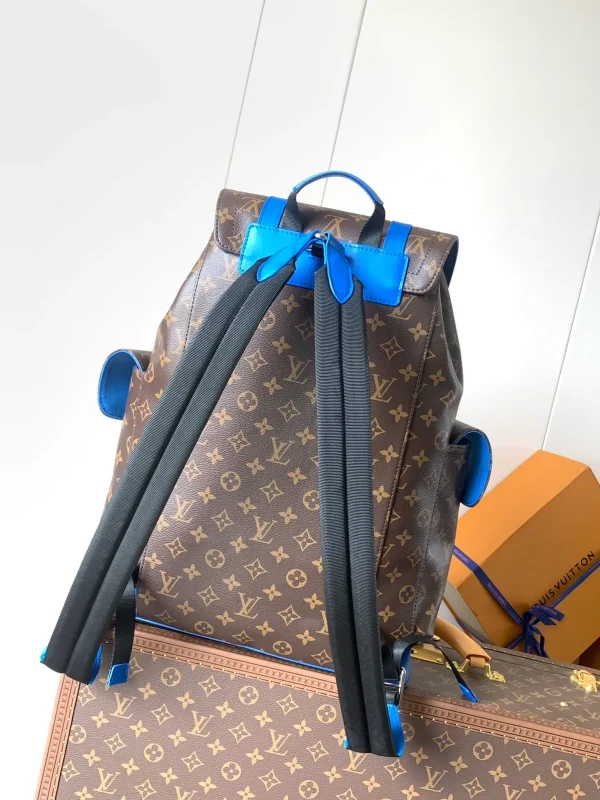 LOUIS VUITTON Christopher MM Monogram Macassar Canvas 'Brown Blue' - Image 4