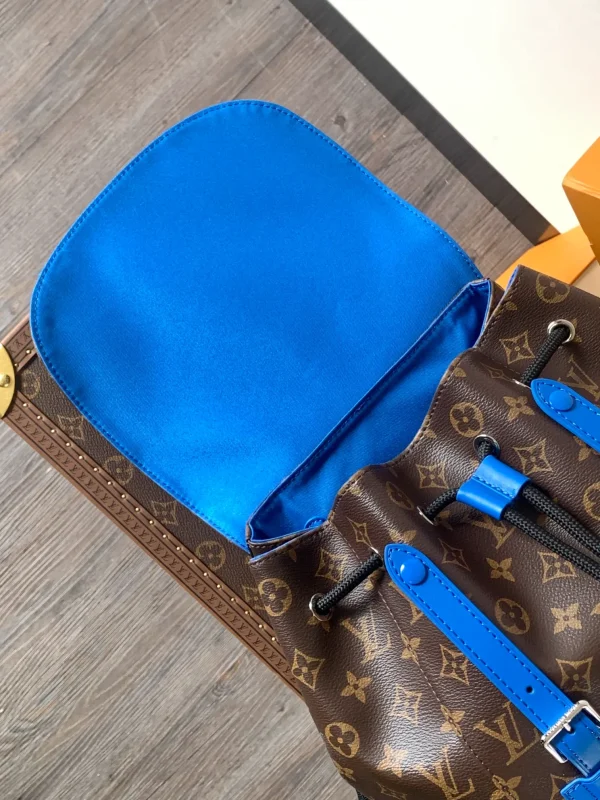 LOUIS VUITTON Christopher MM Monogram Macassar Canvas 'Brown Blue' - Image 8