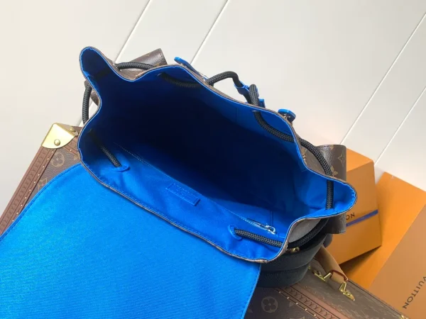 LOUIS VUITTON Christopher MM Monogram Macassar Canvas 'Brown Blue' - Image 9
