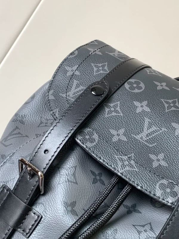 LOUIS VUITTON Damier Graphite Christopher MM Back Pack Black - Image 2
