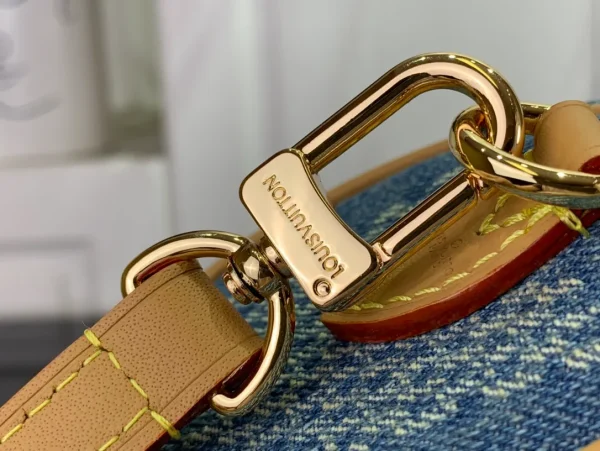 LOUIS VUITTON SPEEDY 18 BANDOULIERE DAMIER DENIM 3D BLUE DENIM - Image 7