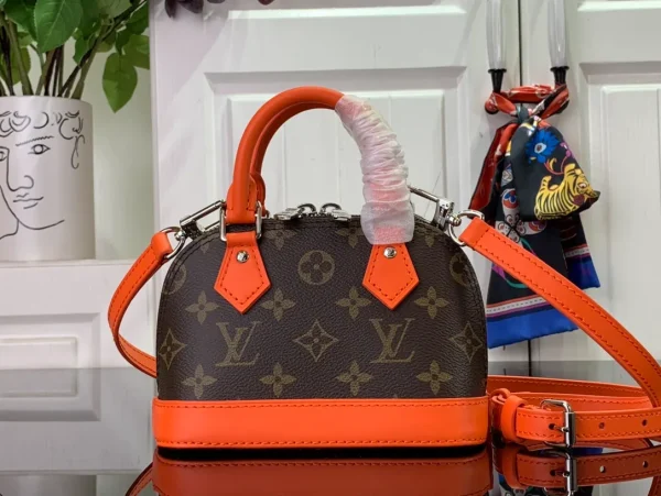 LV Alma BB Bag Brown & Orange Bag