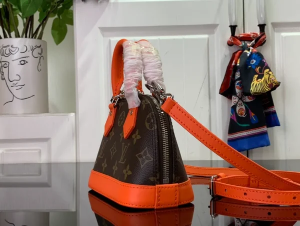 LV Alma BB Bag Brown & Orange Bag - Image 6