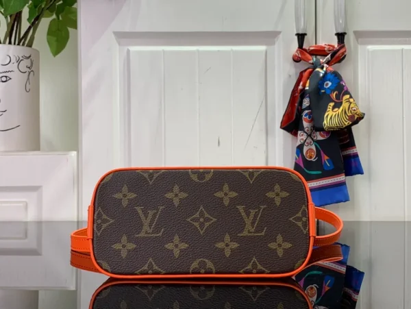 LV Alma BB Bag Brown & Orange Bag - Image 8