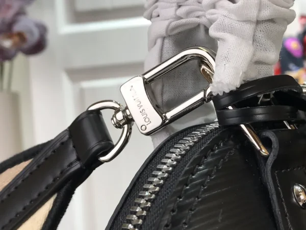 Louis Vuitton Alma BB Jacquard Strap Black Epi Calfskin Shoulder Bag Leather - Image 7