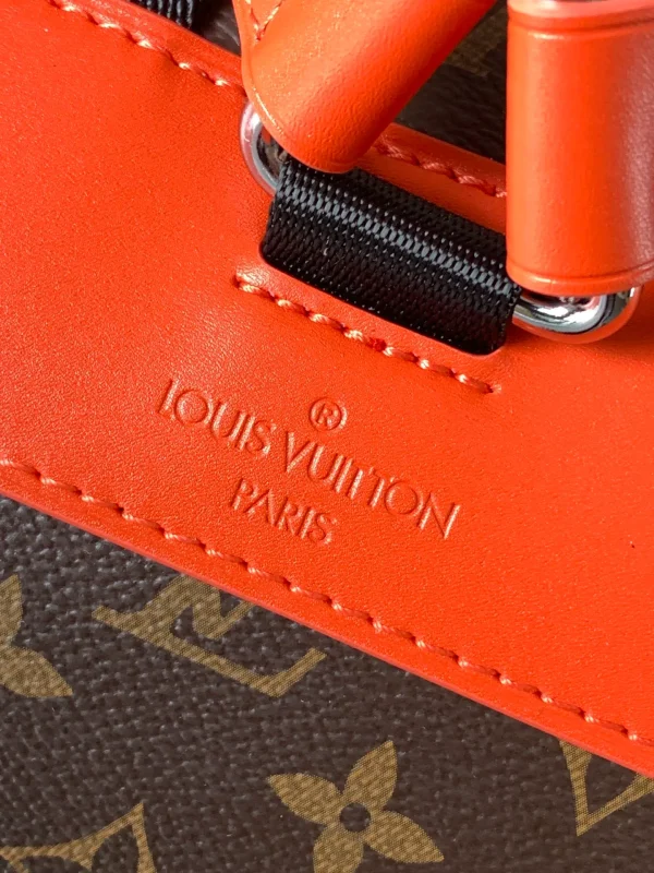 Louis Vuitton Christopher MM Colormania Orange in Monogram Macassar Coated Canvas with Silver-tone - Image 7