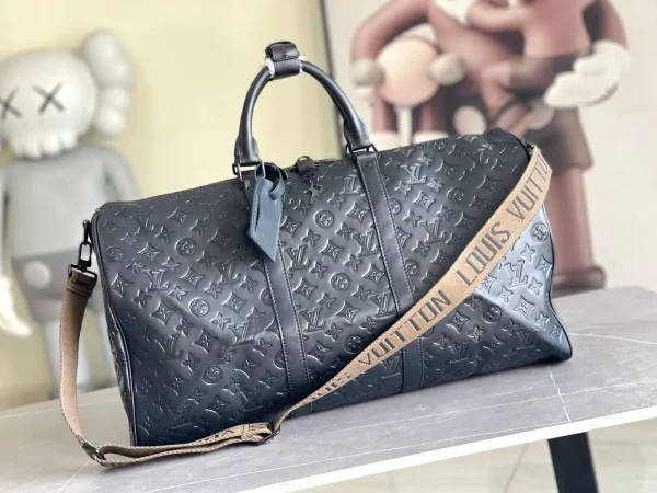 Louis Vuitton LV Unisex Keepall Bandoulière 50 Bag Black - Image 3