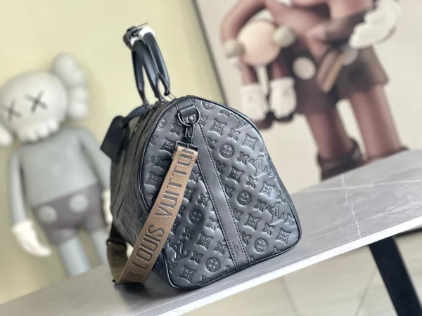 Louis Vuitton LV Unisex Keepall Bandoulière 50 Bag Black - Image 5