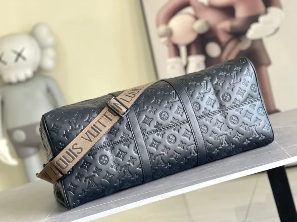 Louis Vuitton LV Unisex Keepall Bandoulière 50 Bag Black - Image 7
