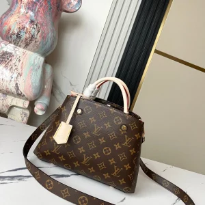 Louis Vuitton LV Women Montaigne BB Bag in Iconic Monogram Canvas-Brown