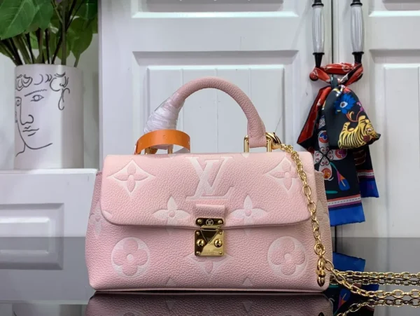 Louis Vuitton Marshmallow Rosebud in Embossed Grained Cowhide Leather with Gold-tone