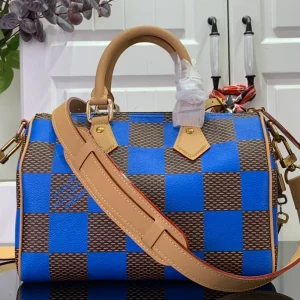 Louis Vuitton Speedy 25 Bandoulière Damier Pop Blue Bag