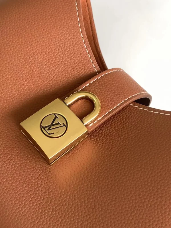 Luxury Calfskin Leather Crescent Shoulder Bag - Image 6