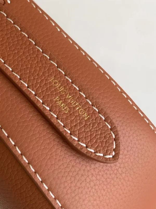 Luxury Calfskin Leather Crescent Shoulder Bag - Image 7