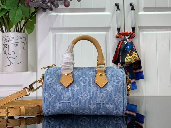 Nano Speedy Bicolor Monogram Empreinte Leather