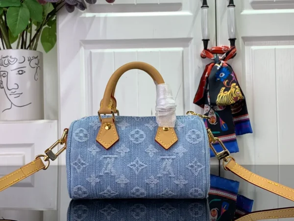 Nano Speedy Bicolor Monogram Empreinte Leather - Image 5