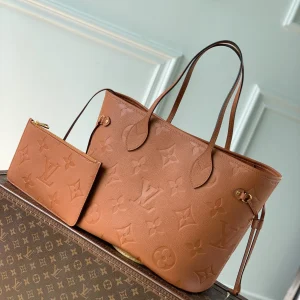 Neverfull MM Monogram Empreinte Leather Handbags