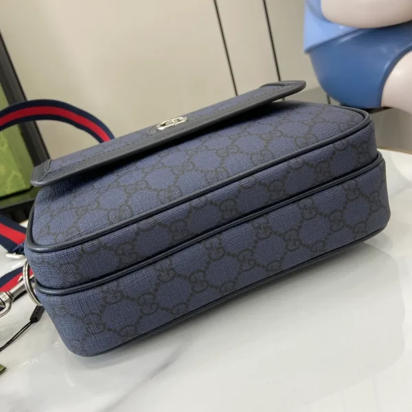 Ophidia small crossbodybag in Blue GG Canvas - Image 8