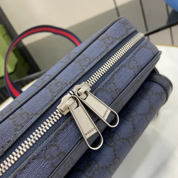 Ophidia small crossbodybag in Blue GG Canvas - Image 10