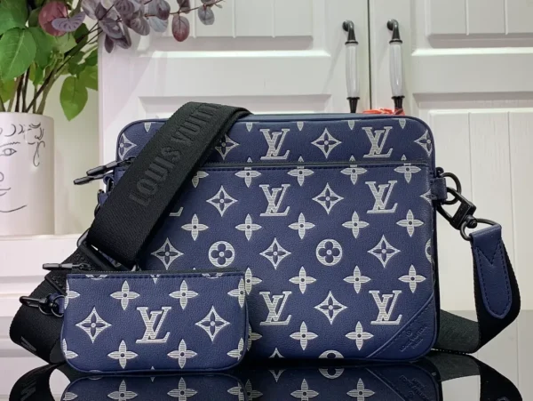 Trio Messenger Monogram Shadow Leather Bags