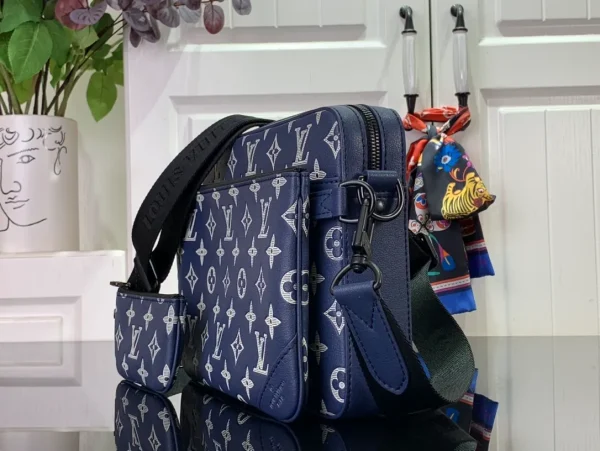 Trio Messenger Monogram Shadow Leather Bags - Image 4