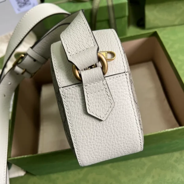 Beige Gucci GG Supreme Ophidia Crossbody Bag - Image 6