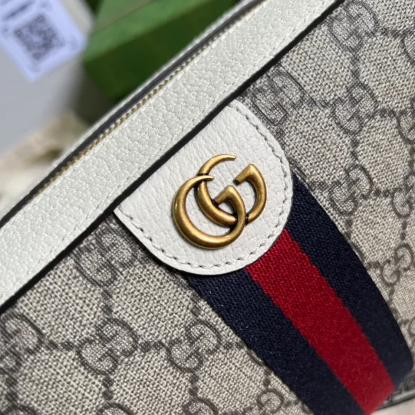 Beige Gucci GG Supreme Ophidia Crossbody Bag - Image 7