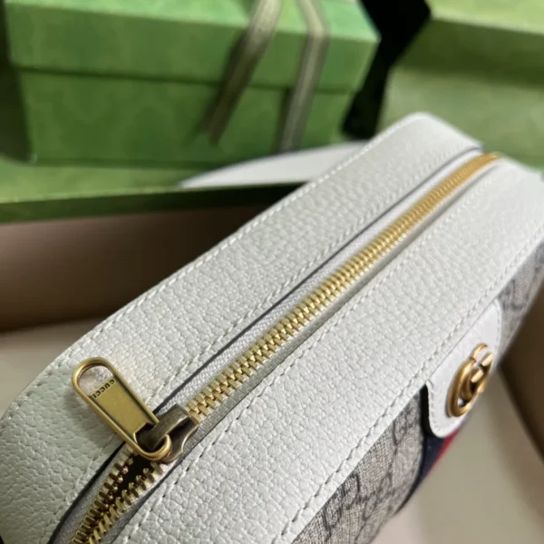 Beige Gucci GG Supreme Ophidia Crossbody Bag - Image 8