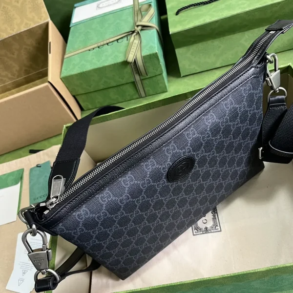 Bi-color small pouch in Black GG Canvas - Image 8